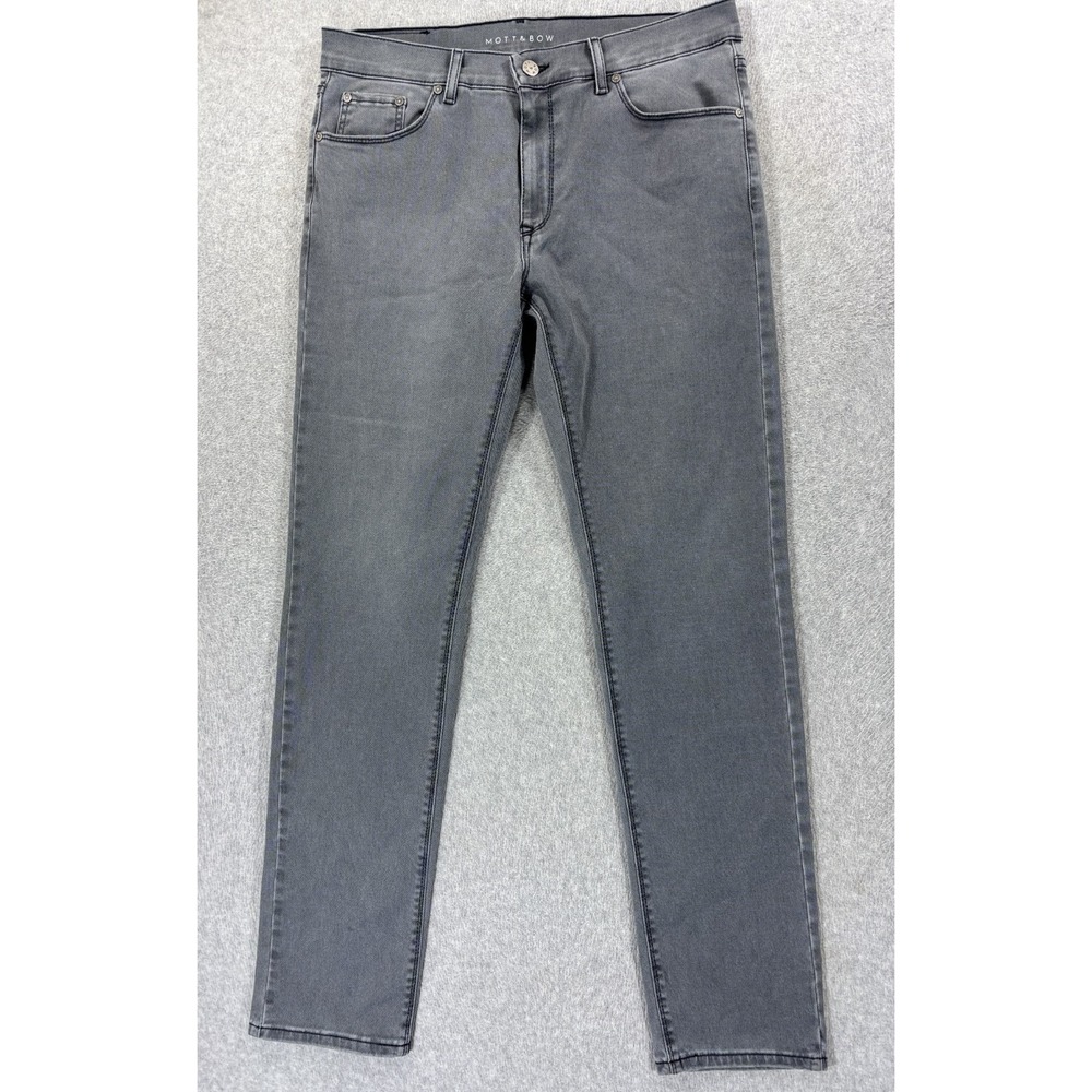 Mott & Bow Slim‎ Fit 5 Pocket Jeans (Men's 32x32) Gray